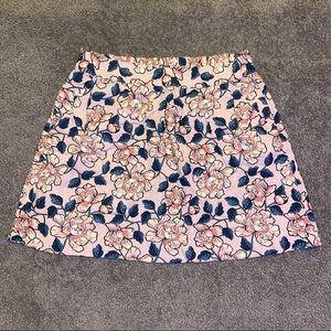 Pink Floral LOFT Skirt
